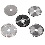 Kuuleyn 5-teiliges 85-mm-Hartmetall-Kreissägeblatt-Set,...