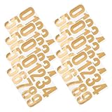 SEWOART 8Blatt Reflektierende Hausnummern Aufkleber Selbstklebend Goldfarben Für Briefkasten Tür...