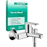 hansgrohe Vernis Blend - Badewannenarmatur Aufputz für 2 Verbraucher, Mischbatterie Badewanne mit...