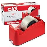 SAX Tape it Easy XXL Einhand Klebeband Abroller extra Schwer | für 1x 50mm Band oder 2x 25mm Band,...