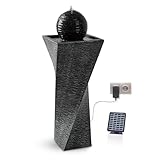 Bloomida Solar gartenbrunnen | Solarbrunnen für draussen mit LED I Balkon/Gartenbrunnen Solar...