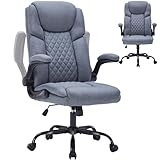 TUORUI Chefsessel mit Schaukelfunktion, Höhenverstellbarer Schreibtischsessel, Bürostuhl...