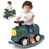 GOPLUS 3 in 1 Kinder Schaukelpferd, Rutschauto mit abnehmbarem Balancierbrett, Schaukelwippe mit...