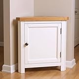 GROF Furniture Eckschrank, lackiert, klein, dreieckig, Aufbewahrungsschrank für Wohnzimmer, Bad und...