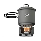 Esbit Trockenbrennstoffkochset - Outdoor Camping Kocher 585 ml mit Aluminium Topf - klappbare Griffe...