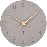 Warminn Funkuhr Wanduhr MDF Holz Groß Wanduhr Ohne TickgeräUsche Lautlos 30cm Quarz Batterie...