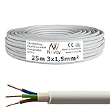 NYM-J 3x1,5 mm² 25m (Var.5-100m 3x2,5 5x1,5 5x2,5 5x4,0 mm²) Mantelleitung Stromkabel VDE 0250...
