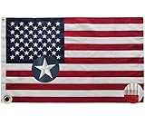 American Flag 90 * 150cm - Amerikanisch Flagge USA Fahne mit Eingestickte Sterne Messing-Ösen 210d...