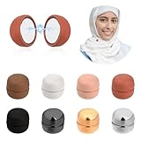TIESOME 8 Pairs Beidseitig Hijab Magnet Stark,runden Hijab Magnetische Pins Hijab Brosche...