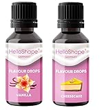 Flavour Drops zuckerfrei Set 2x 30 ml - Vanille & Cheesecake | Geschmackstropfen OHNE KALORIEN zum...