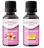 Flavour Drops zuckerfrei Set 2x 30 ml - Vanille & Cheesecake | Geschmackstropfen OHNE KALORIEN zum...