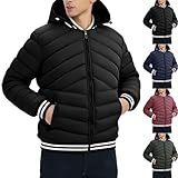 Daunenjacken mit Kapuze für Herren – Daunenjacken für Herren, Winter, mit abnehmbarem...