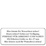 Adressaufkleber | PERSONALISIERT | 256 Stück | kleine Etiketten mit Wunsch-Text individuell...