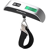 GeeRic Digitale Kofferwaage Gepäckwaage, Gepäckwaage Travel mit Temperatursensor,50KG / 110 lb...