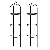 Gardebruk® 2X Rosensäule 200x40cm Metall Stabil Wetterfest Garten Rankgitter Rankhilfe Ranksäule...