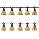 LED Lichterkette AMELIE - 10 beleuchtete Lampenschirme - L: 4,5m - koppelbar bis 40 LED - für...