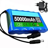 12V 50000mAh 3S2P Lithiumbatterie Ersatz-Lithium-Ionen-Batterie 12V 50Ah wiederaufladbare Batterien...