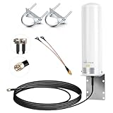 Nelawya 4G LTE Antenne High Gain 10-12dBi Long Range Außenantenne mit SMA Stecker/Dual TS9 Stecker...