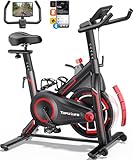Heimtrainer Fahrrad mit APP, 15 KG Schwungrad, 0-100% Magnetischem, Leiser LCD Heimtrainer bis...
