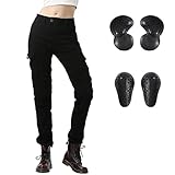 LOMENG Motorrad Reiten Jeans Motorrad Motocross Slim Stretch Hose mit CE Knie Hüfte Abnehmbare...