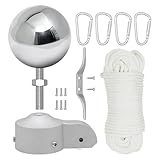 OAJABBGE Permanente Aluminium Fahnenmast LKW Kits Mit Nylon Riemenscheibenstruktur Und Edelstahl...