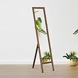 Yurupa Standspiegel mit Holzrahmen,143 x 36 cm HD Groß,Ganzkörperspiegel,Massivholz,Spiegel für...