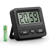 KEWUZY Digitaler Timer und Stoppuhr, Multifunktionstimer Küchentimer, Timer für Kinder, Magnet und...