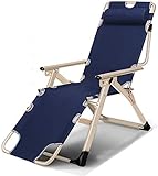Lightweight Zero Gravity Chairs Blue Folding & Reclining Sun Lounger Relaxing Chair Adjustable...