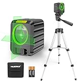 DIY Kreuzlinienlaser mit Stativ, Huepar 30M selbstnivellierendes Laserwasserwaagenwerkzeug, grüner...