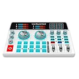 Aboiled H9 Audiomixer USB Externe Soundkarte Headset-Mikrofon Live-Übertragung Soundkarte für...