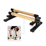 Müller & Blum Premium low Holz Parallettes inkl. Handgelenk Bandagen/nachhaltige & rutschfeste...