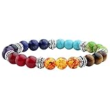 JSDDE Schmuck, Unisex Energietherapie Yoga-Armband 7 Chakra Healing Balance Armreif Wurzelchakra...