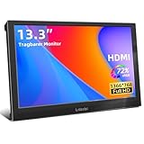 Lrtzcbi Tragbarer Monitor 13,3 Zoll, Kleiner Monitor FHD 1366x768P LED Bildschirm mit HDMI VGA Port,...
