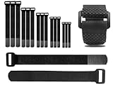 Hazarox 35 Stück Nylon Klett Kabelbinder mit Schnallen (5 Längen bis 40 cm) Kabelbinder...