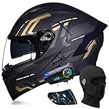 ACLFFSHOP Motorradhelm mit Bluetooth Klapphelm Modulare Helm, ECE Zertifiziert Integralhelm mit...