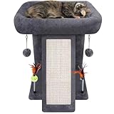 TWDEPART Kratzbaum mit Kratzbaum für Indoor-Katzen, Aktivitätszentrum, Kletterbaum, Katzenmöbel...