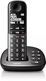 Philips XL4951DS/38 Schnurloses DECT-Telefon mit Anrufbeantworter – große Tasten – Schwarz