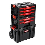 XL Werkzeugtrolley, Werkstattkoffer Set, Werkstattwagen Set aus'Q-Brick' Serie mit viel Zubehör! B...