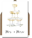The Life Barn Postkarte mit Umschlag Alles Liebe Glückwünsche zur Hochzeit Mr + Mrs Hochzeitskarte