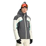 Spyder Herren Leader Insulated Hooded Ski Snow Jacket Skijacke, Polar, S