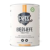 Bierhefe Tabletten für Hunde | Hochdosiert | Für glänzendes Fell & gesunde Haut | Reduziert...