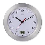Hama Badezimmeruhr (Baduhr mit Saugnapf, Uhr mit Thermometer, Wanduhr ohne Tickgeräusche, analog,...
