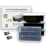 Köder-Discount Rattenfalle für Giftköder (Köder Nicht enthalten) – 4 Abschließbare...
