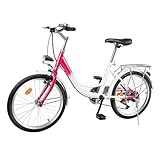 MEHOOSPVN 20 Zoll Kinderfahrrad Mädchen, 6 Gang Premium City Bike Damenfahrrad Jugendfahrrad,...