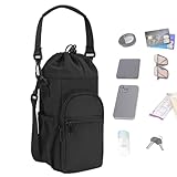 Maciun Flaschenträger mit Gurt – Outdoor-Wasserbecher-Tragetasche mit Taschen – wasserdichte,...