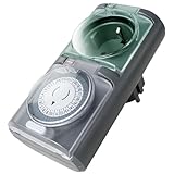 4smile Zeitschaltuhr Aussenbereich - IP44 Timer, mechanischer Zeitschalter analog außen - Timer...