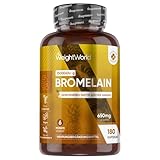 Bromelain Kapseln - 650mg Tagesdosis - 180 vegane Kapseln - 6 Monate Vorrat - Gewonnenes Enzym aus...