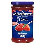 Mövenpick Gourmet-Crème Erdbeere, Premium Fruchtaufstrich ohne Stücke und ohne Kerne, 250g (1er...