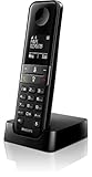 Philips D4701B - Schnurloses Telefon - 4,6 cm Display - Plug-and-Play - optimiertes Design