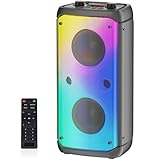 Bluetooth-Lautsprecher, kabellos, 80 W Spitze, kabellos, TWS, tragbare Outdoor-Party-Lautsprecher...